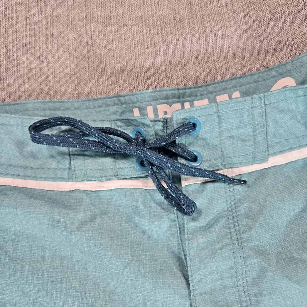 Surf Style Men Sz 32 Drawstring Waist Swim Shorts Trunks Sunset Design EUC Beach
